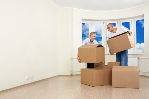A mover handling apartment relocation in Nine Elms