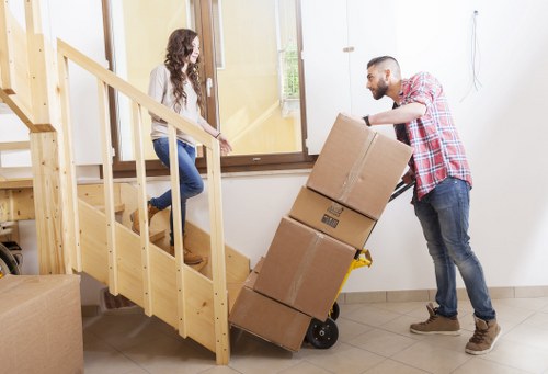 Packing and loading furniture for a move in Nine Elms
