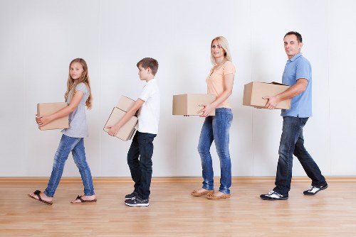 Local moving team handling a Nine Elms residential move